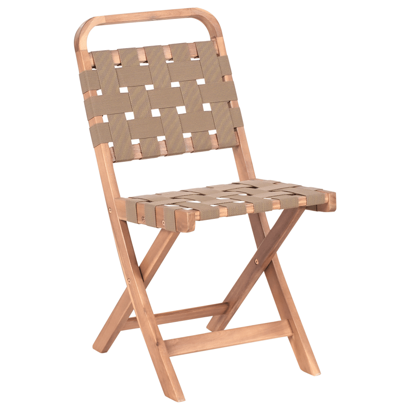 Cafésæt udendørs foldbar Calciano akacietræ - Brun/beige - Havemøbler - Balkon - Balkonmøbler - Altansæt