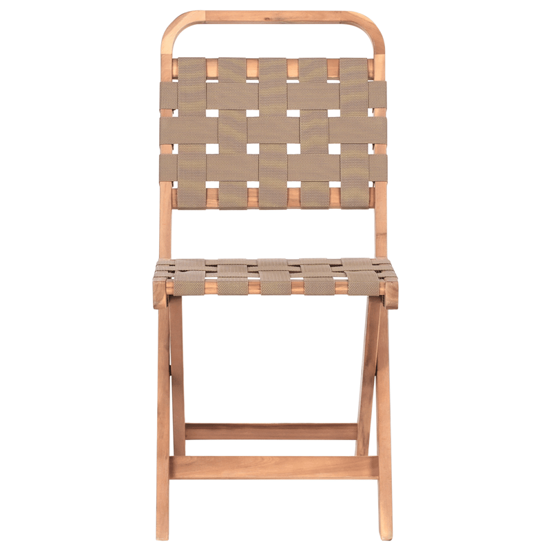 Cafésæt udendørs foldbar Calciano akacietræ - Brun/beige - Havemøbler - Balkon - Balkonmøbler - Altansæt