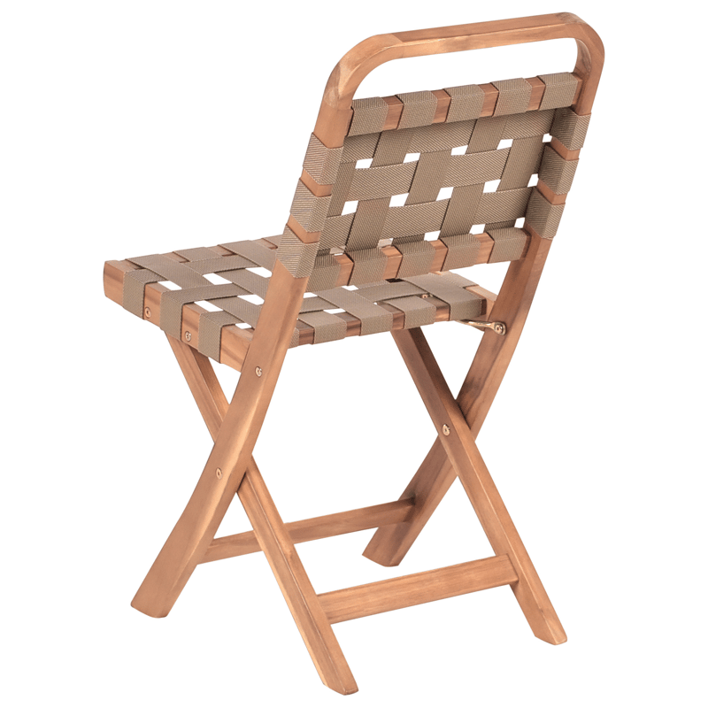 Cafésæt udendørs foldbar Calciano akacietræ - Brun/beige - Havemøbler - Balkon - Balkonmøbler - Altansæt