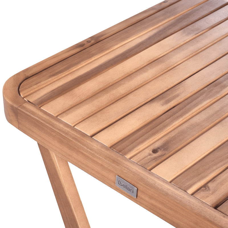 Cafésæt udendørs foldbar Calciano akacietræ - Brun/beige - Havemøbler - Balkon - Balkonmøbler - Altansæt