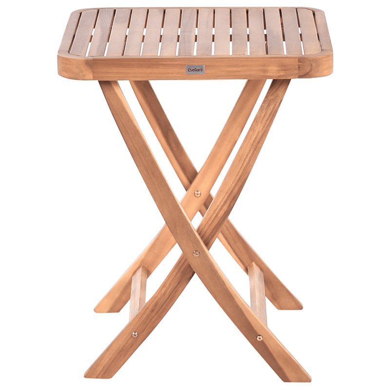 Cafésæt udendørs foldbar Calciano akacietræ - Brun/beige - Havemøbler - Balkon - Balkonmøbler - Altansæt