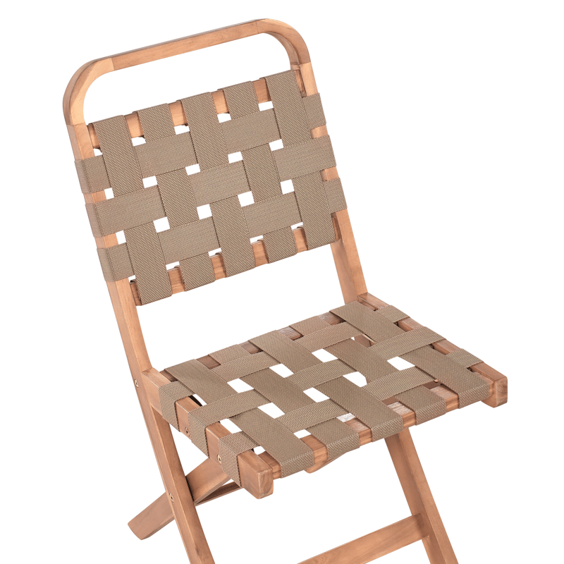 Cafésæt udendørs foldbar Calciano akacietræ - Brun/beige - Havemøbler - Balkon - Balkonmøbler - Altansæt