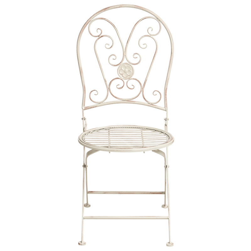 Cafésæt udendørs foldbar Coggia Jern - Beige - Havemøbler - Balkon - Balkonmøbler - Altansæt