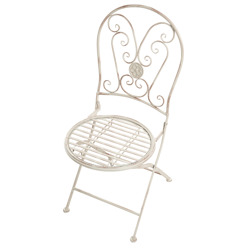 Cafésæt udendørs foldbar Coggia Jern - Beige - Havemøbler - Balkon - Balkonmøbler - Altansæt