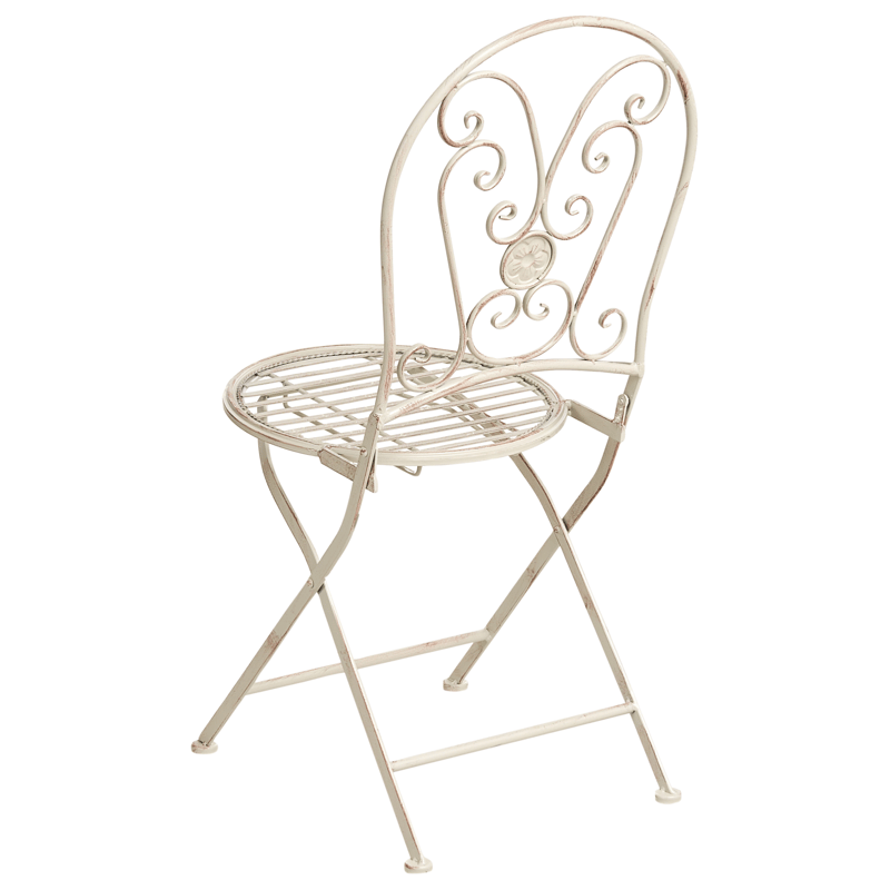 Cafésæt udendørs foldbar Coggia Jern - Beige - Havemøbler - Balkon - Balkonmøbler - Altansæt