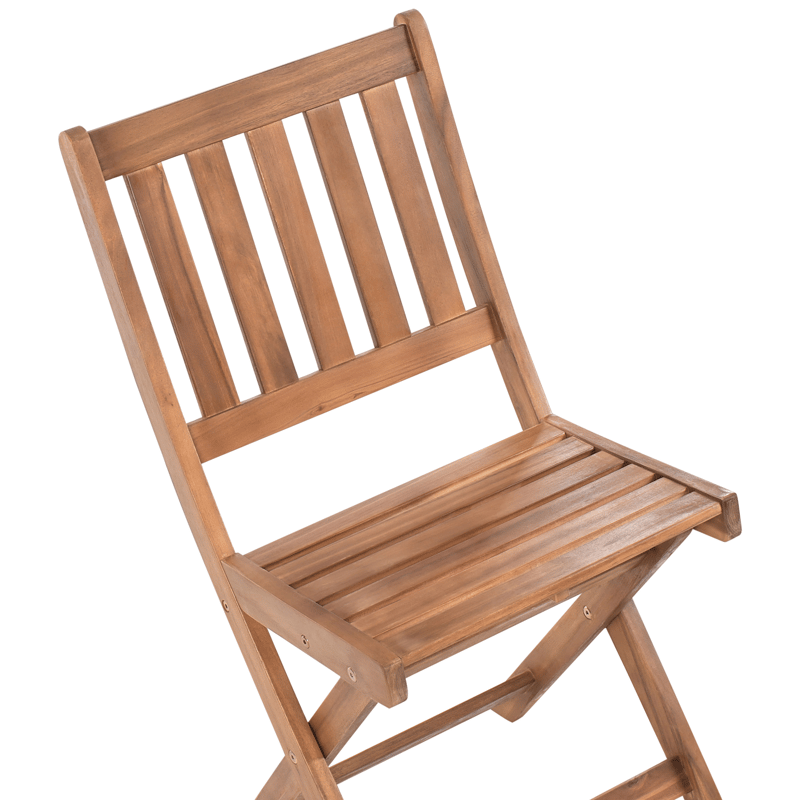 Cafésæt udendørs foldbar Febbio akacietræ - Brun - Havemøbler - Balkon - Balkonmøbler - Altansæt