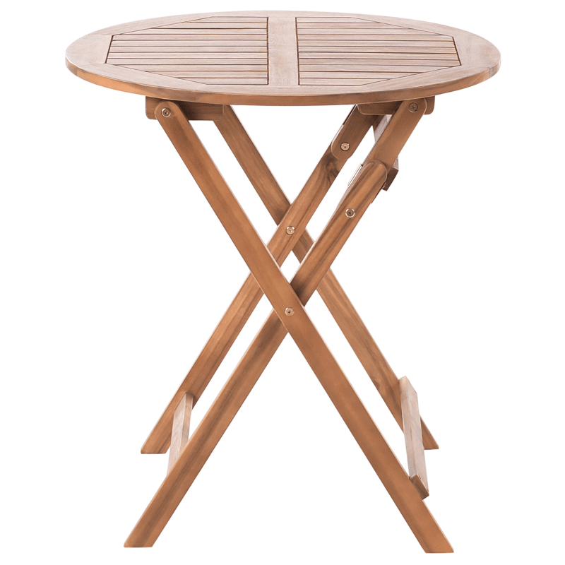 Cafésæt udendørs foldbar Febbio akacietræ - Brun - Havemøbler - Balkon - Balkonmøbler - Altansæt