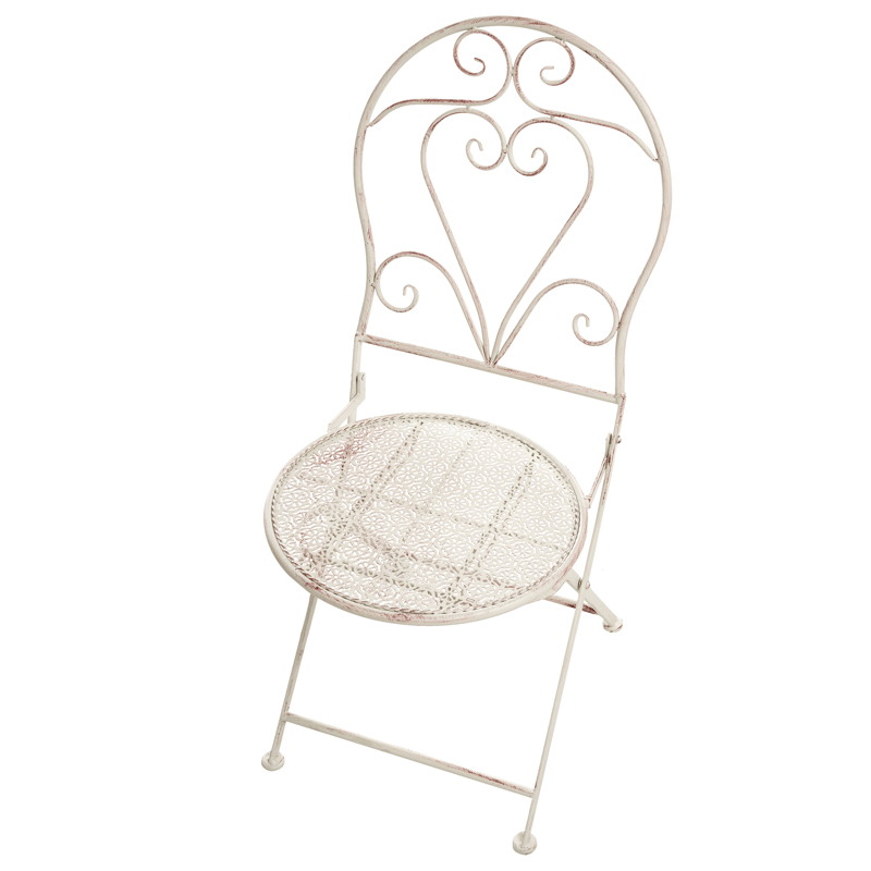 Cafésæt udendørs foldbar Folelli Jern - Beige - Havemøbler - Balkon - Balkonmøbler - Altansæt