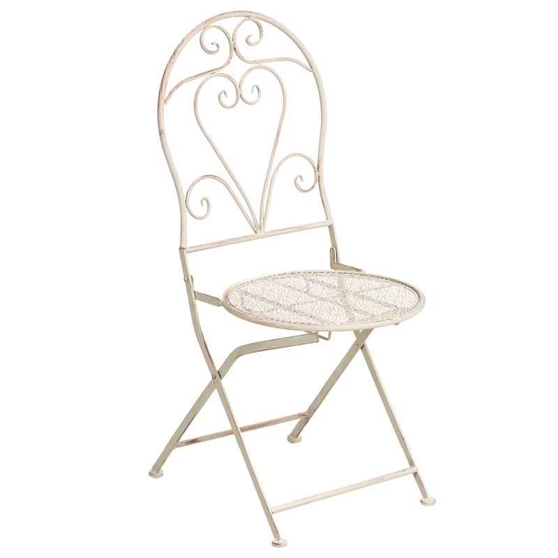 Cafésæt udendørs foldbar Folelli Jern - Beige - Havemøbler - Balkon - Balkonmøbler - Altansæt