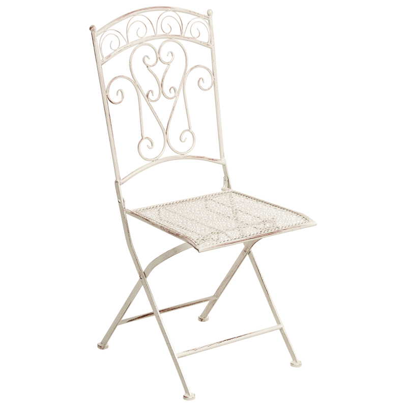 Cafésæt udendørs foldbar Juina Jern - Beige - Havemøbler - Balkon - Balkonmøbler - Altansæt