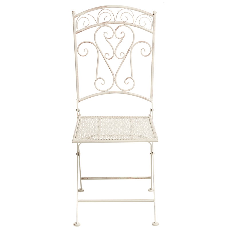 Cafésæt udendørs foldbar Juina Jern - Beige - Havemøbler - Balkon - Balkonmøbler - Altansæt