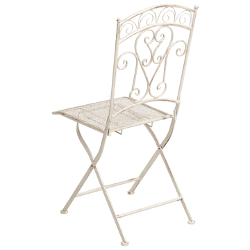 Cafésæt udendørs foldbar Juina Jern - Beige - Havemøbler - Balkon - Balkonmøbler - Altansæt