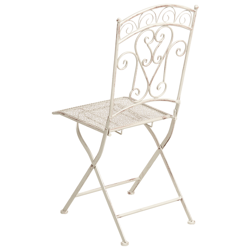 Cafésæt udendørs foldbar Juina Jern - Beige - Havemøbler - Balkon - Balkonmøbler - Altansæt