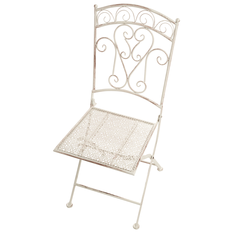 Cafésæt udendørs foldbar Juina Jern - Beige - Havemøbler - Balkon - Balkonmøbler - Altansæt