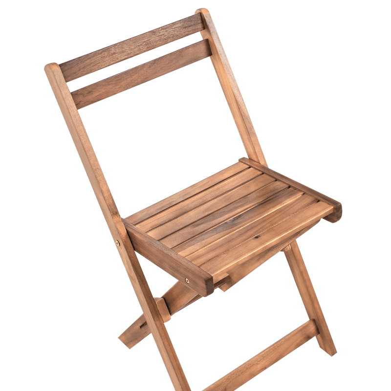 Cafésæt udendørs foldbar Sacile akacietræ - Brun - Havemøbler - Balkon - Balkonmøbler - Altansæt