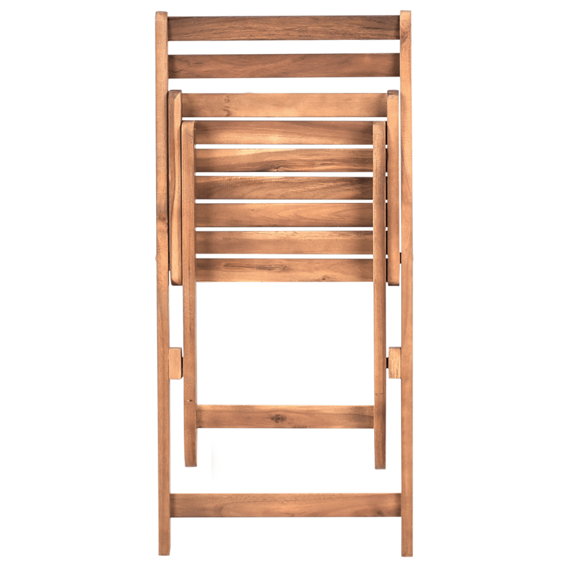 Cafésæt udendørs foldbar Sacile akacietræ - Brun - Havemøbler - Balkon - Balkonmøbler - Altansæt