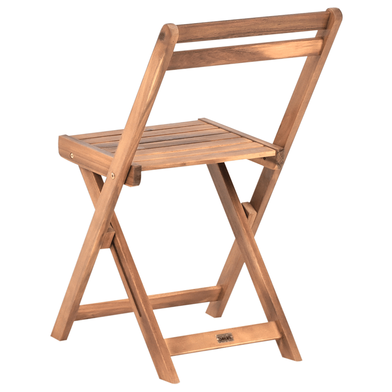 Cafésæt udendørs foldbar Sacile akacietræ - Brun - Havemøbler - Balkon - Balkonmøbler - Altansæt