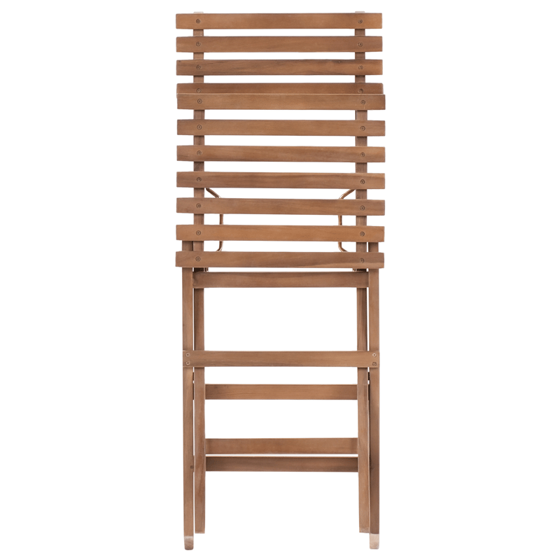 Cafésæt udendørs foldbar Solarolo akacietræ - Brun - Havemøbler - Balkon - Balkonmøbler - Altansæt