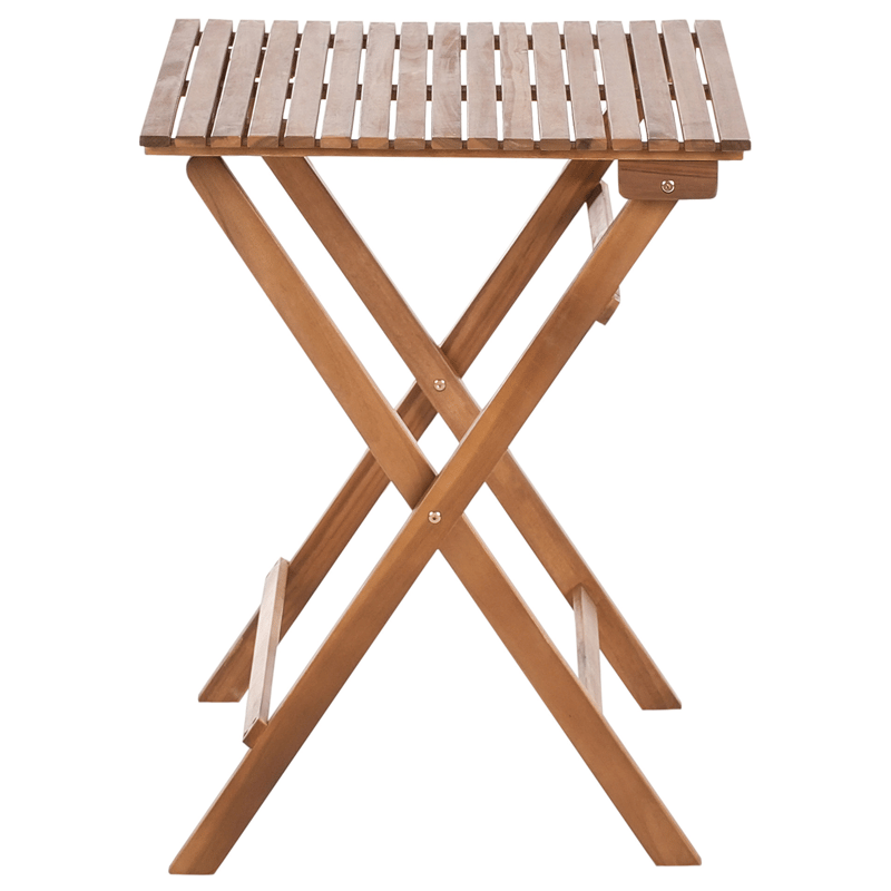 Cafésæt udendørs foldbar Solarolo akacietræ - Brun - Havemøbler - Balkon - Balkonmøbler - Altansæt