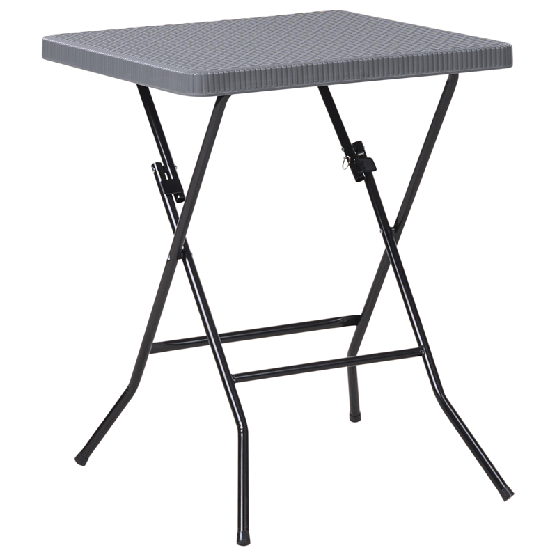 Cafésæt udendørs foldbar Trappeto - Grå/Sort - Havemøbler - Balkon - Balkonmøbler - Altansæt