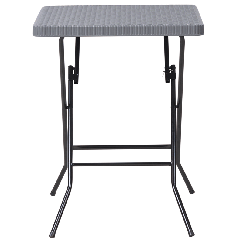 Cafésæt udendørs foldbar Trappeto - Grå/Sort - Havemøbler - Balkon - Balkonmøbler - Altansæt