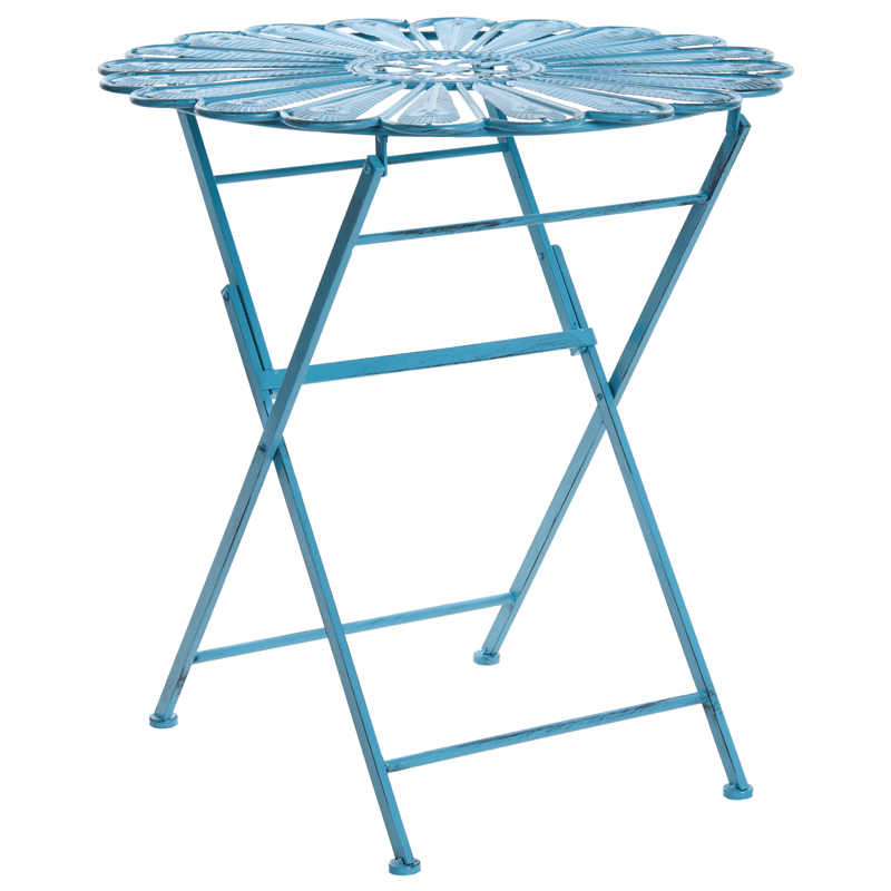 Cafésæt udendørs foldbar Pavia Jern - Blå - Havemøbler - Balkon - Balkonmøbler - Altansæt