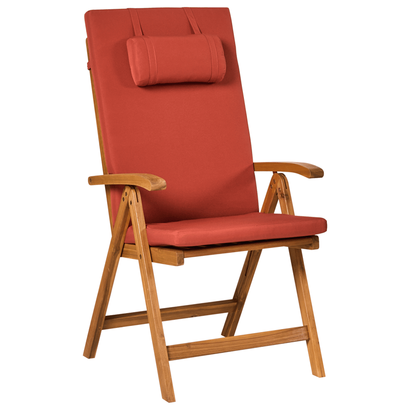 Cafésæt udendørs Java Premium akacietræ - Brun/Rød - Havemøbler - Balkon - Balkonmøbler - Altansæt