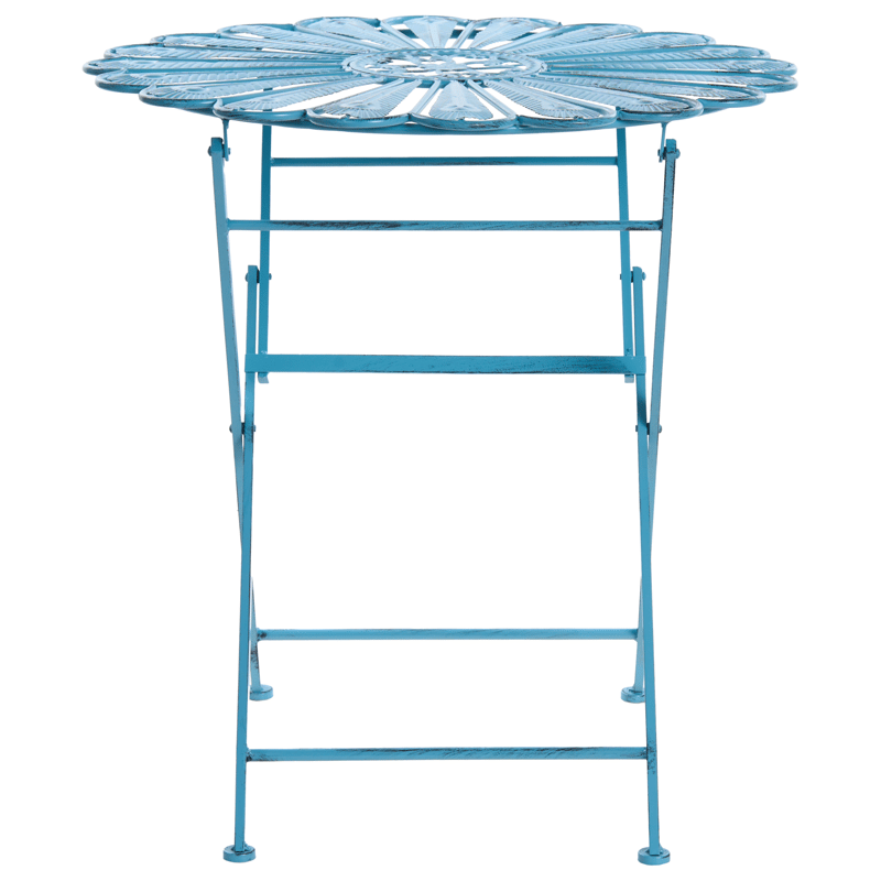 Cafésæt udendørs med bænk Pavia Jern - Blå - Havemøbler - Balkon - Balkonmøbler - Altansæt