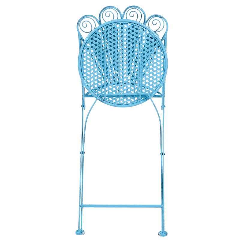 Cafésæt udendørs med bænk Pavia Jern - Blå - Havemøbler - Balkon - Balkonmøbler - Altansæt