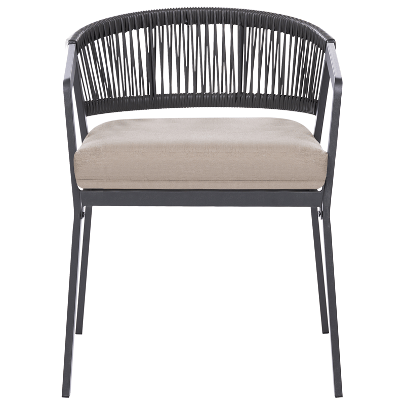 Cafésæt udendørs Muros Stål - Grå/Beige - Havemøbler - Balkon - Balkonmøbler - Altansæt