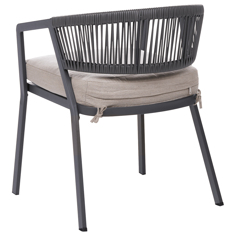 Cafésæt udendørs Muros Stål - Grå/Beige - Havemøbler - Balkon - Balkonmøbler - Altansæt