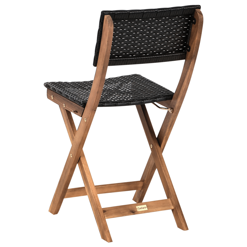 Cafésæt udendørs Rivarotta akacietræ - Brun/Sort - Havemøbler - Balkon - Balkonmøbler - Altansæt