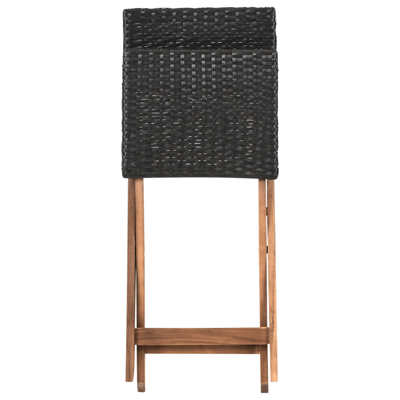 Cafésæt udendørs Rivarotta akacietræ - Brun/Sort - Havemøbler - Balkon - Balkonmøbler - Altansæt