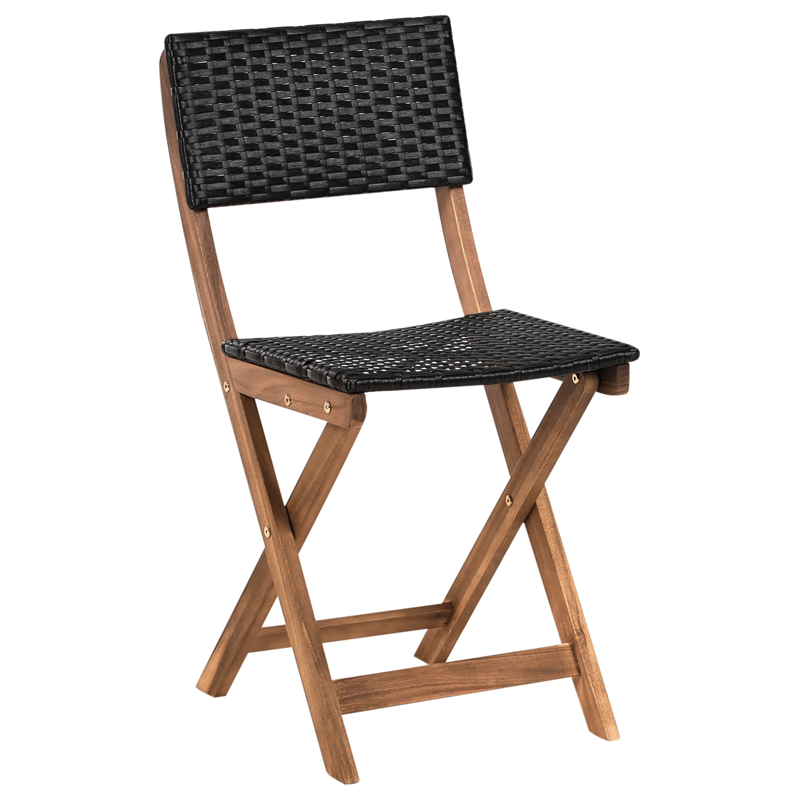 Cafésæt udendørs Rivarotta akacietræ - Brun/Sort - Havemøbler - Balkon - Balkonmøbler - Altansæt