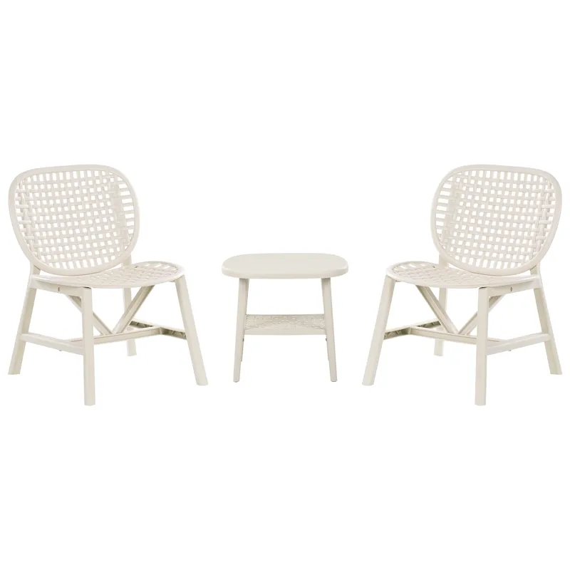 Cafésæt udendørs Sicelle, Hvid