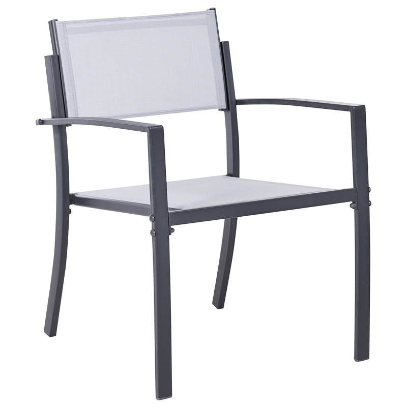 Cafésæt udendørs Tavoleto Stål - Grå - Havemøbler - Balkon - Balkonmøbler - Altansæt