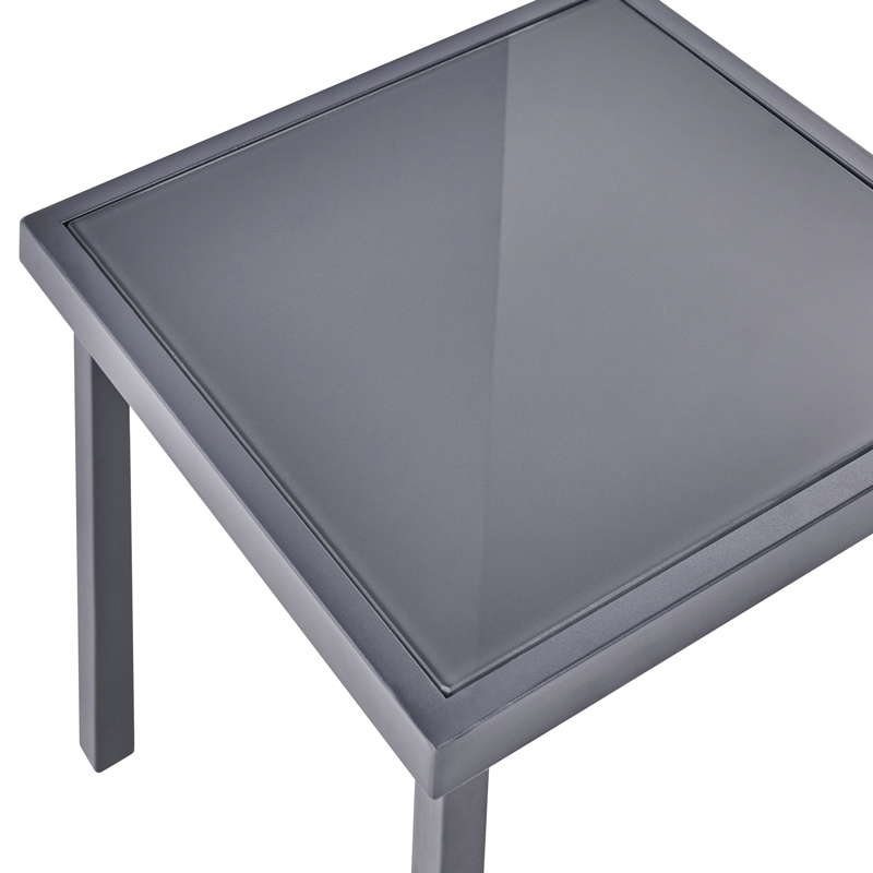 Cafésæt udendørs Tavoleto Stål - Grå - Havemøbler - Balkon - Balkonmøbler - Altansæt