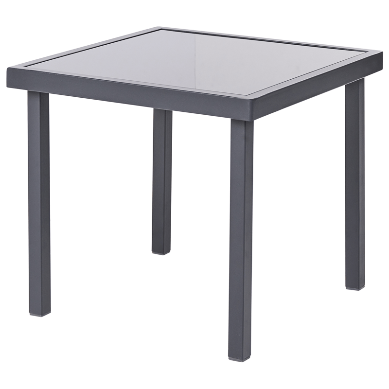 Cafésæt udendørs Tavoleto Stål - Grå - Havemøbler - Balkon - Balkonmøbler - Altansæt