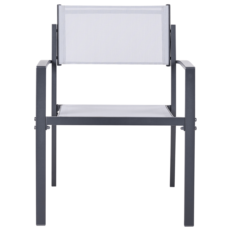 Cafésæt udendørs Tavoleto Stål - Grå - Havemøbler - Balkon - Balkonmøbler - Altansæt