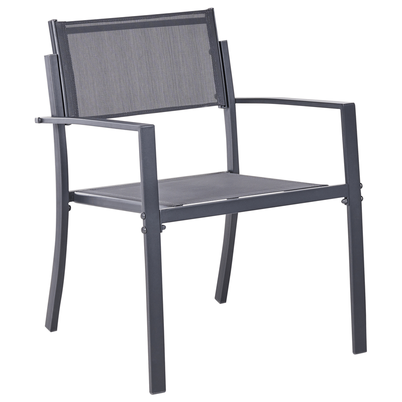 Cafésæt udendørs Tavoleto Stål - Mørkegrå - Havemøbler - Balkon - Balkonmøbler - Altansæt