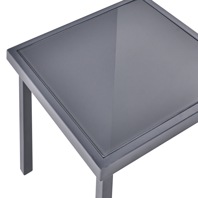 Cafésæt udendørs Tavoleto Stål - Mørkegrå - Havemøbler - Balkon - Balkonmøbler - Altansæt