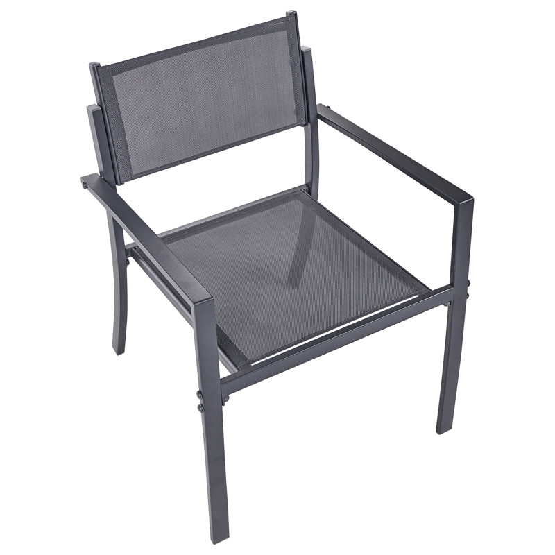 Cafésæt udendørs Tavoleto Stål - Mørkegrå - Havemøbler - Balkon - Balkonmøbler - Altansæt