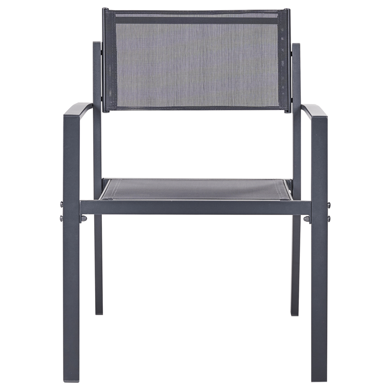 Cafésæt udendørs Tavoleto Stål - Mørkegrå - Havemøbler - Balkon - Balkonmøbler - Altansæt