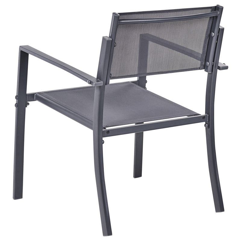 Cafésæt udendørs Tavoleto Stål - Mørkegrå - Havemøbler - Balkon - Balkonmøbler - Altansæt