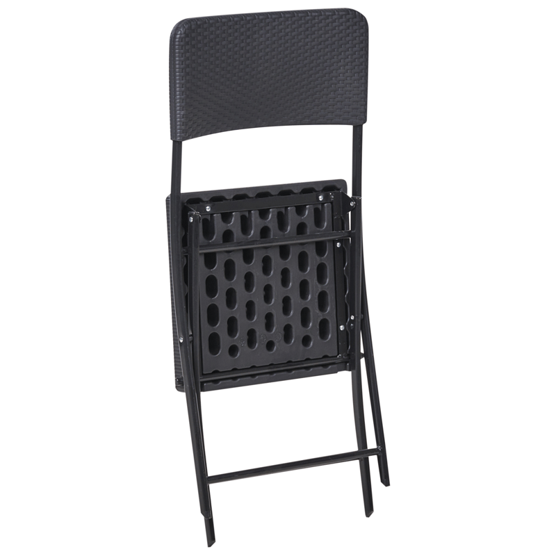 Cafésæt udendørs Trappeto - Sort - Havemøbler - Balkon - Balkonmøbler - Altansæt