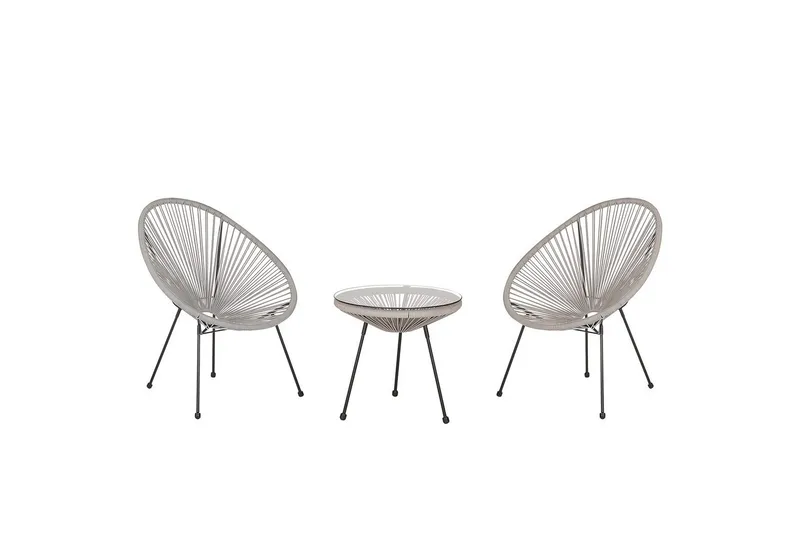 Cafeset Beliani Acapulco II Blå/Svart Light grey||Black