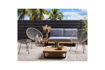 Cafeset Beliani Acapulco II Blå/Svart Light grey||Black - Havemøbler - Balkon - Balkonmøbler - Altansæt