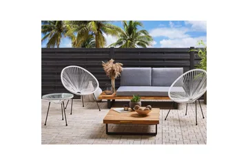 Cafeset Beliani Acapulco II Blå/Svart White||Black - Havemøbler - Balkon - Balkonmøbler - Altansæt