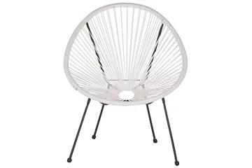 Cafeset Beliani Acapulco II Blå/Svart White||Black - Havemøbler - Balkon - Balkonmøbler - Altansæt