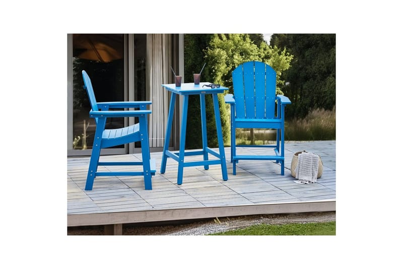 Cafeset Beliani Adirondack Blå blue - Havemøbler - Balkon - Balkonmøbler - Altansæt